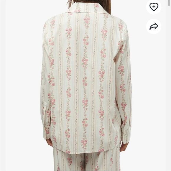 WEWOREWHAT Floral Long Sleeve Pajama Top XS - Picture 8 of 8